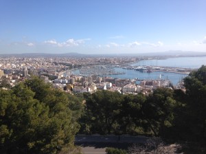 view of Palma de Mallorca from Castell Bellver